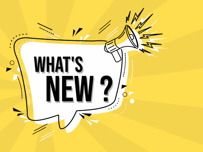 Schriftzug "What's new?"